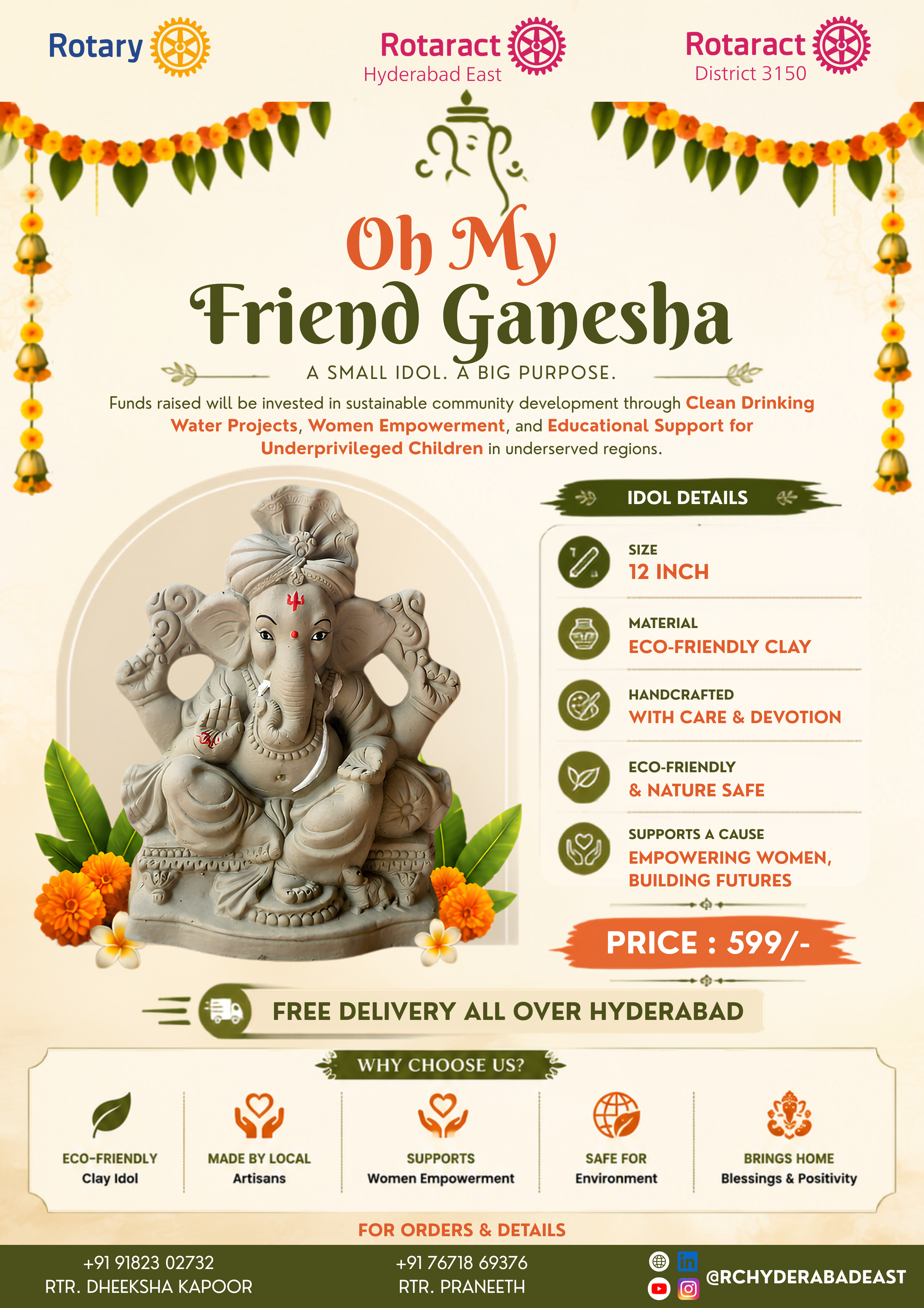 Ganesh Fundraising Poster